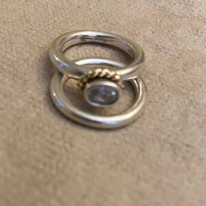 Pandora Halo Reminder Ring Set